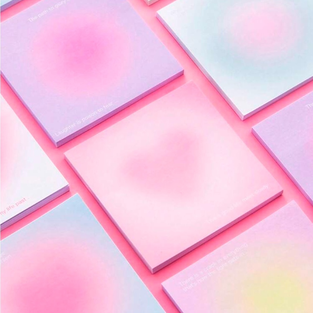 4pcs Gradient Color Random Sticky Note